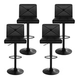 Wonthaggi black gas lift swivel bar stool with round base in a modern kitchen