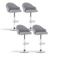 Portsea grey faux leather shell bar stool with gas lift at a kitchen counter