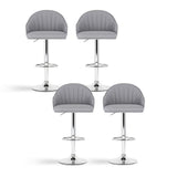 Portsea Shell Bar Stool, Grey 4pcs