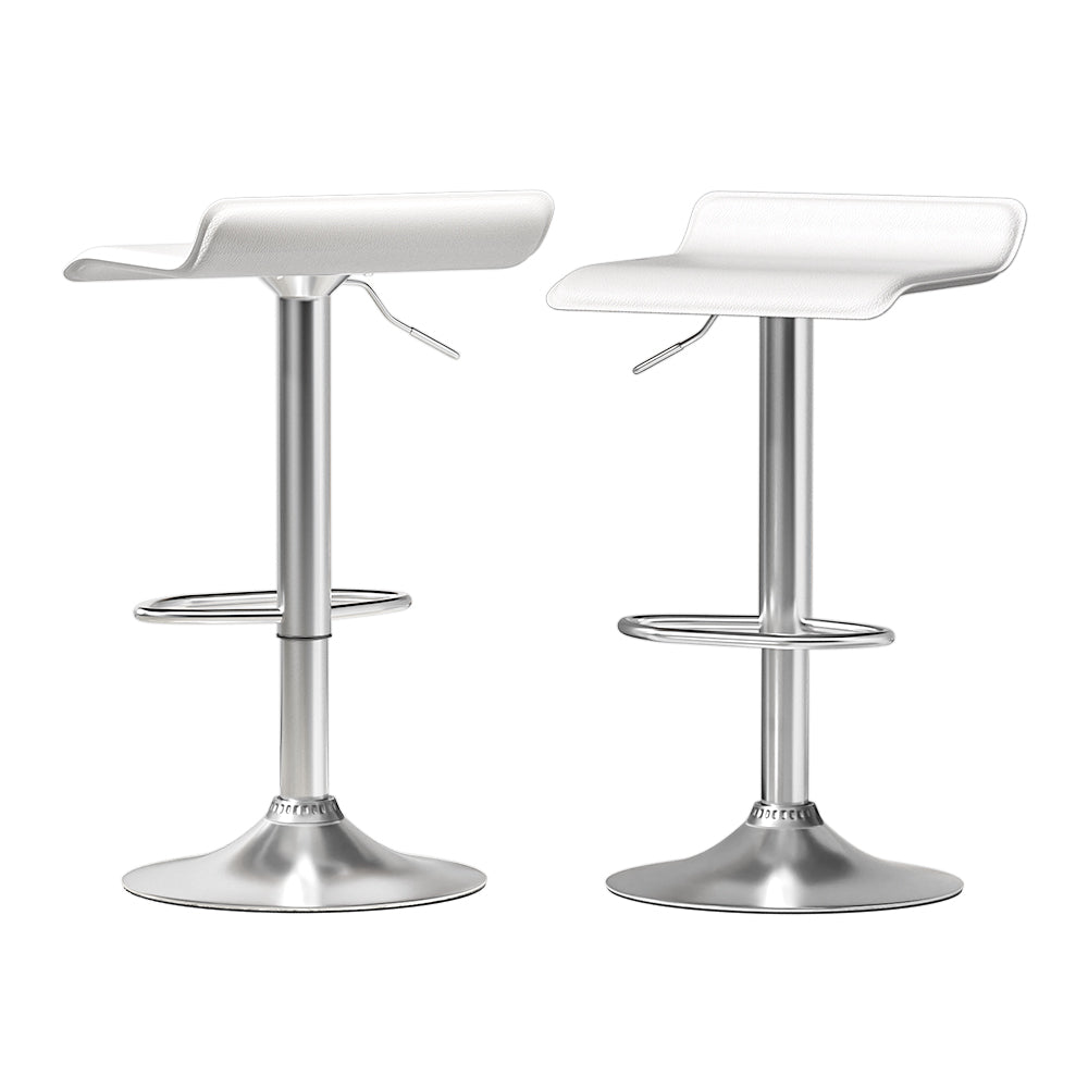 Artiss bar stool faux leather seat and backrest detail close-up — Allure Home Collections