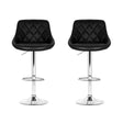 Artiss Elan black PU leather gas lift bar stools set of 2 — Allure Home Collections