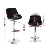 Bushrangers Bay black gas lift bar stool with rhombus backrest at a kitchen island