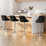 Set of 4 Artiss Elan black bar stools at kitchen counter — Allure Home Collections