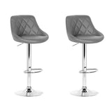 Artiss Elan bar stool black faux leather seat and gas lift detail — Allure Home Collections