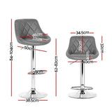 Bushrangers Bay grey gas lift bar stool with rhombus backrest at a kitchen island