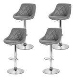 Bushrangers Bay grey gas lift bar stool with rhombus backrest at a kitchen island