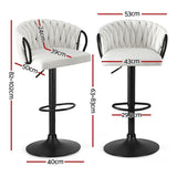 Safety Beach Velvet Bar Stool, Ivory 4pcs