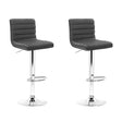 Artiss Arne grey PU leather gas lift bar stools set of 2 — Allure Home Collections