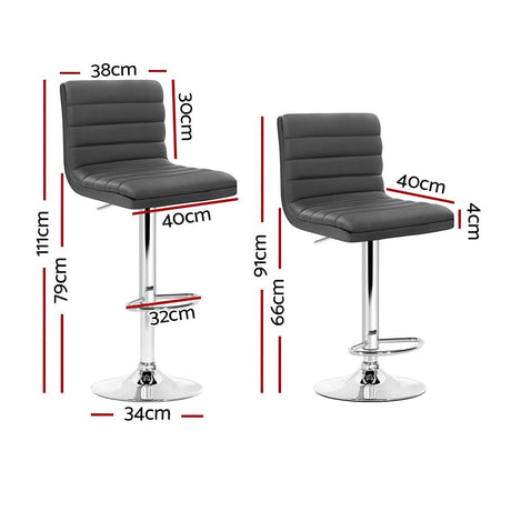 Krowera gas lift bar stool grey beside a kitchen island