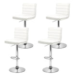 Artiss white bar stool PU leather seat and thick foam padding detail — Allure Home Collections