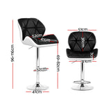 Two Artiss gas lift swivel bar stools at kitchen breakfast bar — Allure Home Collections