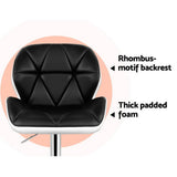 Artiss padded bar stool seat close-up showing PU leather finish — Allure Home Collections