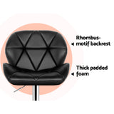 Artiss bar stool padded seat close-up showing leather upholstery — Allure Home Collections