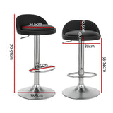 Two Artiss PU leather swivel bar stools at kitchen counter — Allure Home Collections