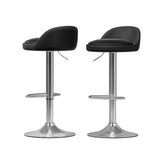 Artiss adjustable PU leather gas lift swivel bar stools pair — Allure Home Collections
