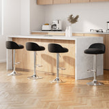 Bridgewater Bay black gas lift bar stool with round seat at a kitchen island