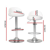 Bridgewater Bay white gas lift bar stool with round seat at a kitchen island