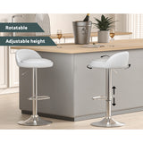 Artiss PU leather bar stool padded seat close-up — Allure Home Collections