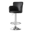 Artiss black PU leather swivel adjustable gas lift bar stool — single — Allure Home Collections