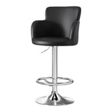 Artiss black PU leather swivel adjustable gas lift bar stool — single — Allure Home Collections