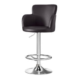 Artiss black bar stool PU leather seat and gas lift detail — Allure Home Collections