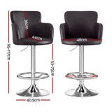Artiss Premium Brown Leather Bar Stools