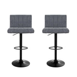 Artiss Como bar stool black PU leather seat and gas lift detail — Allure Home Collections