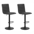 Loch grey gas lift swivel bar stool with high backrest in a modern kitchen