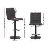 Artiss Vintage Leather Adjustable Bar Stools