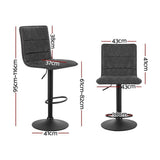 Loch grey gas lift swivel bar stool with high backrest in a modern kitchen