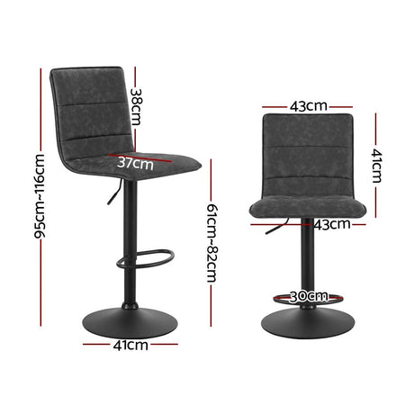 Loch grey gas lift swivel bar stool with high backrest in a modern kitchen