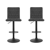 Loch grey gas lift swivel bar stool with high backrest in a modern kitchen