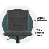 Artiss vintage leather bar stool footrest and base detail — Allure Home Collections