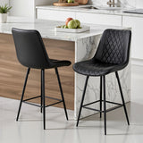 Sorrento Bar Stool, Black 2pcs