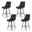 Sorrento black PU leather bar stool 4pcs set at a kitchen island