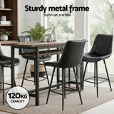 Sorrento Bar Stool, Black 4pcs