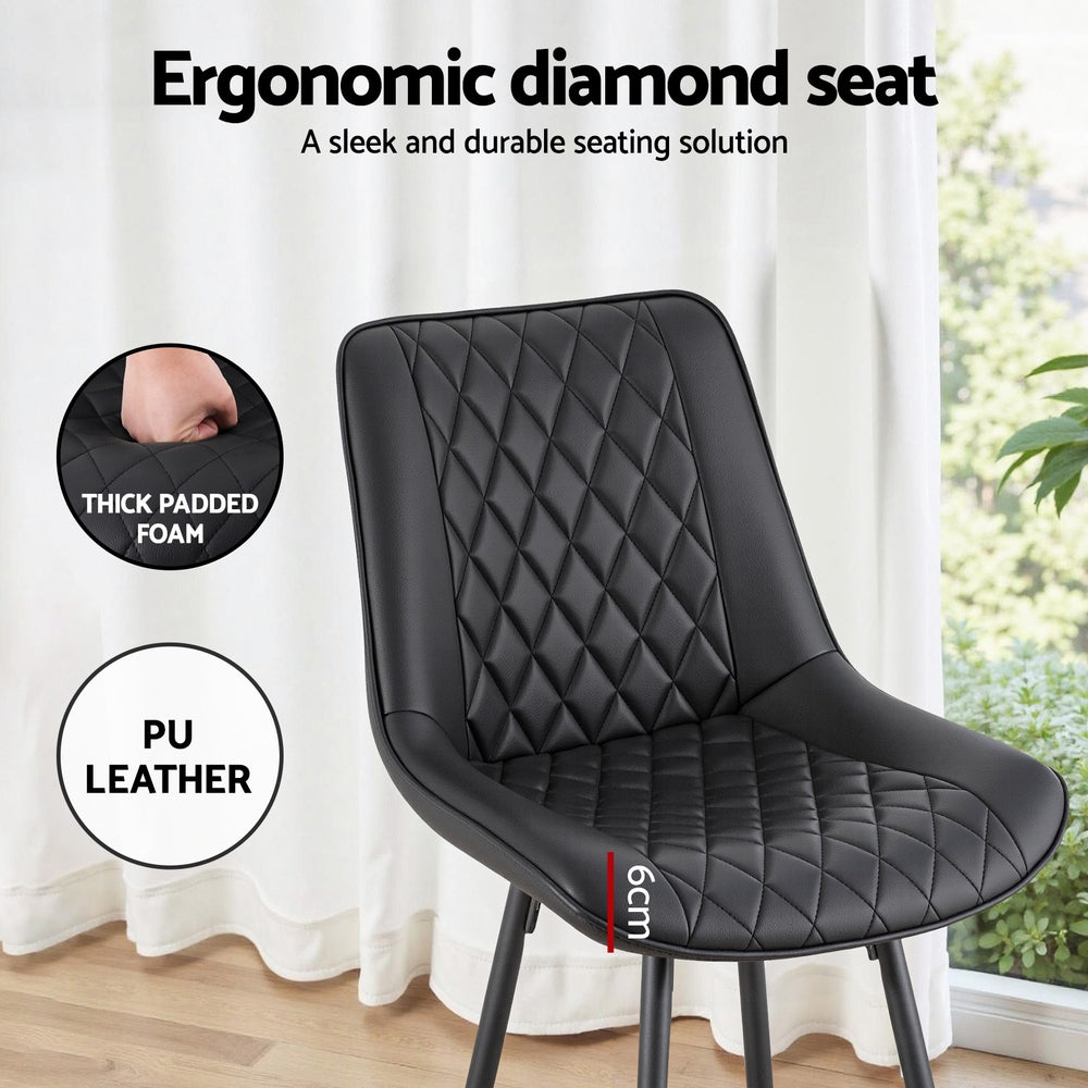 Sorrento Bar Stool, Black 4pcs
