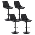 Diamond Bay black gas lift bar stool with diamond backrest at a kitchen island