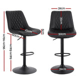 Diamond Bay black gas lift bar stool with diamond backrest at a kitchen island
