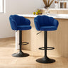 Artiss gas lift velvet upholstered adjustable bar stools set of 2 — Allure Home Collections