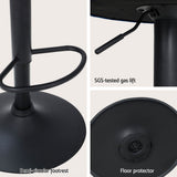 Artiss velvet bar stool footrest and chrome base detail — Allure Home Collections