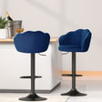 Artiss velvet gas lift bar stools pair with clam shell seat for dining and kitchen — Allure Home Collections
