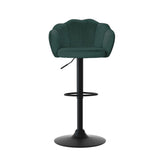 Side profile of Artiss velvet bar stool showing chrome base — Allure Home Collections