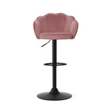 Two Artiss velvet gas lift bar stools at kitchen counter — Allure Home Collections