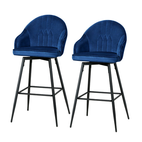 Artiss modern swivel bar stools pair with metal legs for kitchen island — Allure Home Collections
