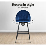 Artiss bar stool padded seat and backrest upholstery close-up — Allure Home Collections