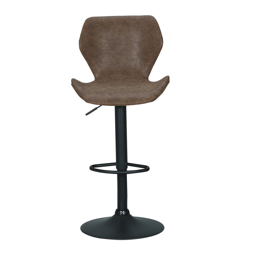 Two Artiss Frawley brown vintage bar stools at kitchen counter — Allure Home Collections