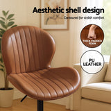 Portsea Swivel Bar Stool, Brown 2pcs