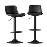 Artiss Fynn adjustable gas lift bar stools set of 2 in black — Allure Home Collections