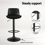 Artiss Fynn bar stool padded seat close-up — Allure Home Collections